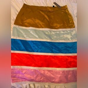 J crew silk skirt size 10 new with tags